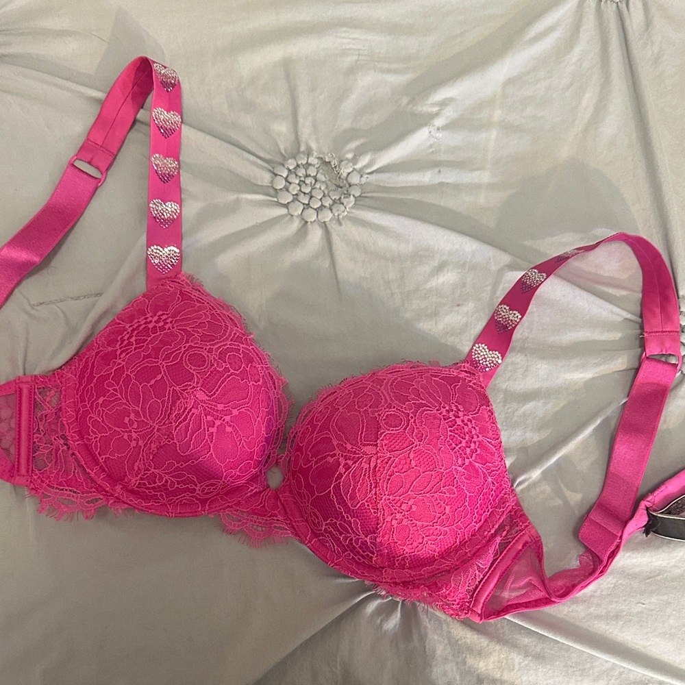 Victoria's Secret Vibrant Pink Lace Bra